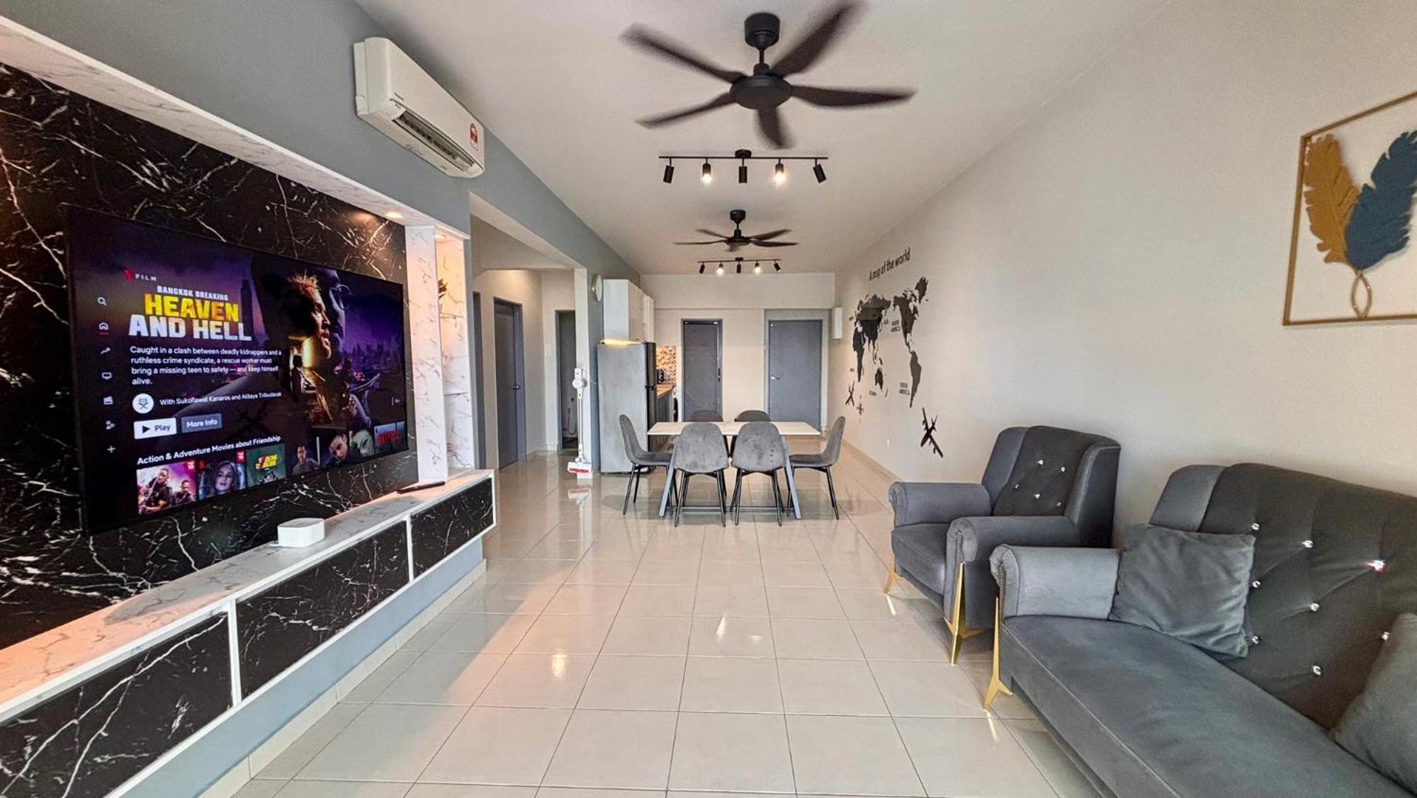 Pangsapuri Spacious House 4r 8pax Wifi-s Pic-airport