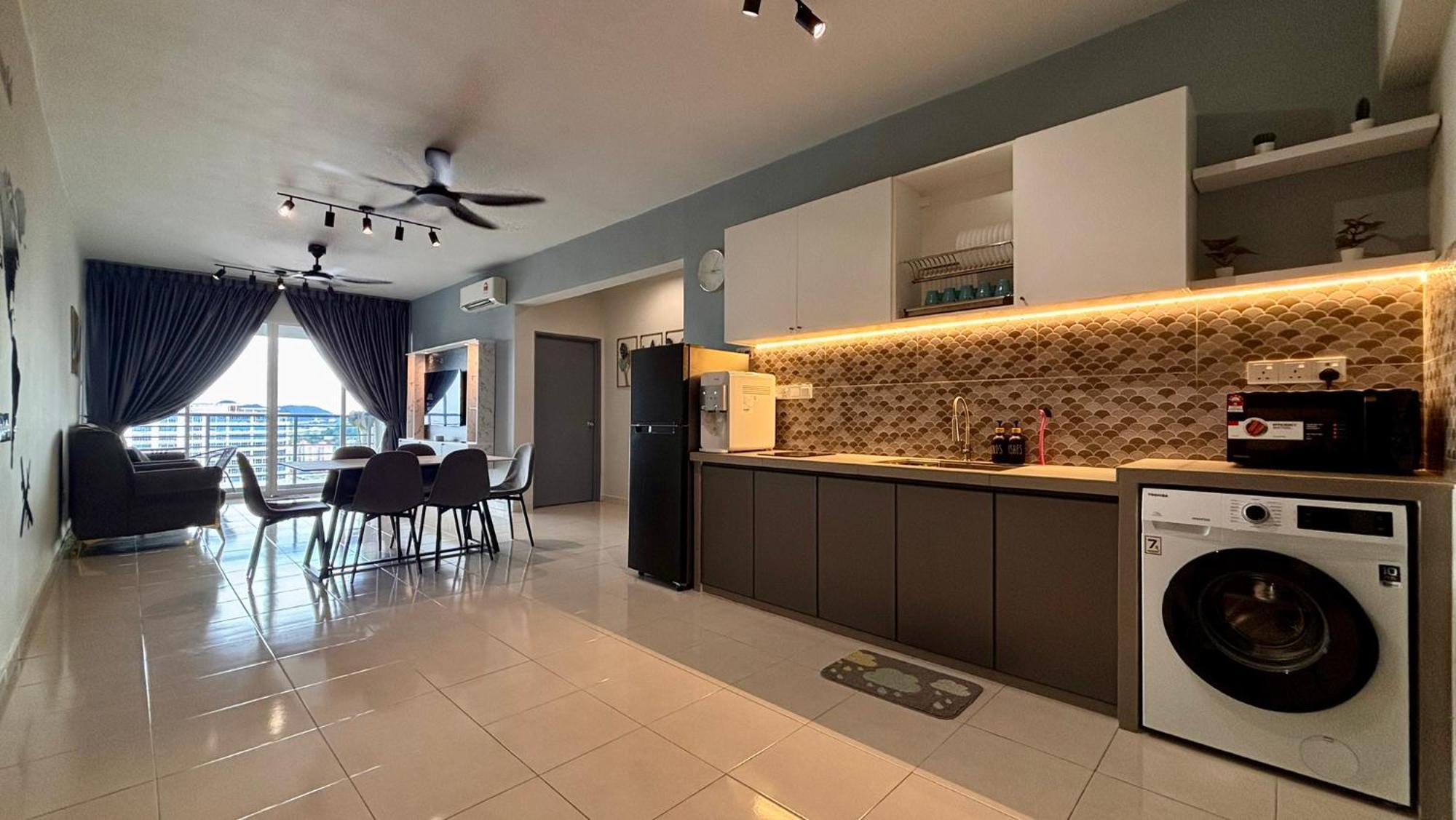 Pangsapuri Spacious House 4r 8pax Wifi-s Pic-airport Bayan Lepas